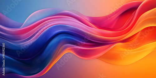 Smooth transitions between colors forming an abstract wave.


