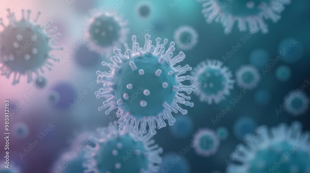 Closeup of Virus Cells - Detailed 3D Visuals of Viruses, Pathogens, and Covid-19 Bacteria in High Resolution Closeup of Virus Cells - Detailed 3D Visuals of Viruses, Pathogens, and Covid-19 Bacteria in High Resolution