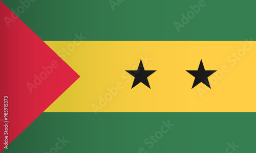 Sao Tome and Principe national flag. Coutry identity