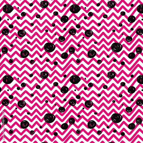 Seamless pattern of zigzag chevron stripes in subtle tones, adding a dynamic and contemporary flair to your gift wrap