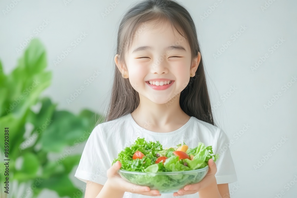 girl with vegetables girl with vegetables