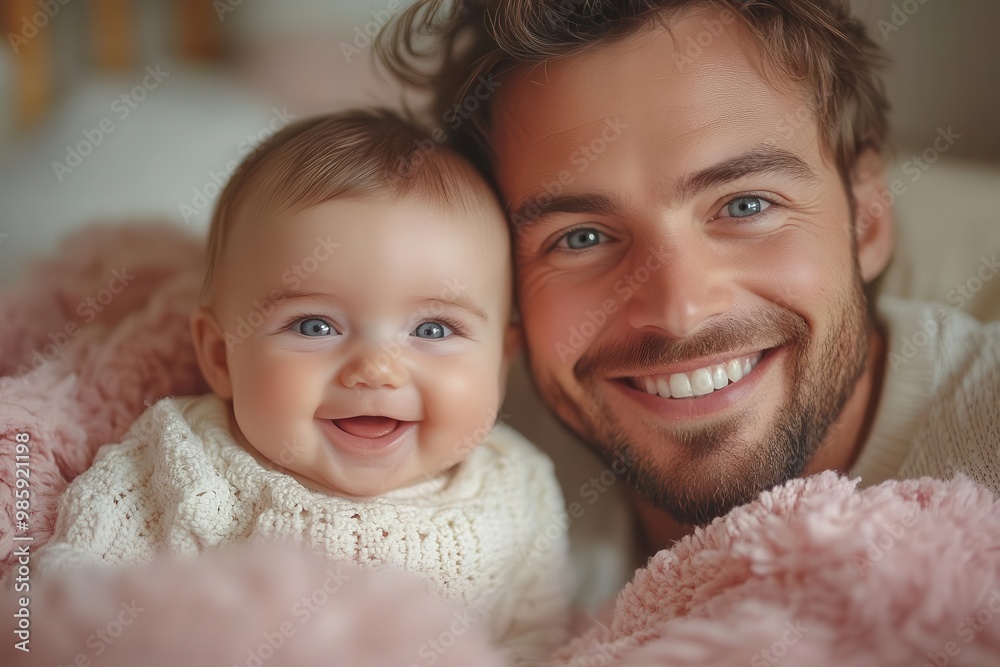 father and baby laughing in cozy nursery soft natural light pastel colors intimate moment captured father and baby laughing in cozy nursery soft natural light pastel colors intimate moment captured