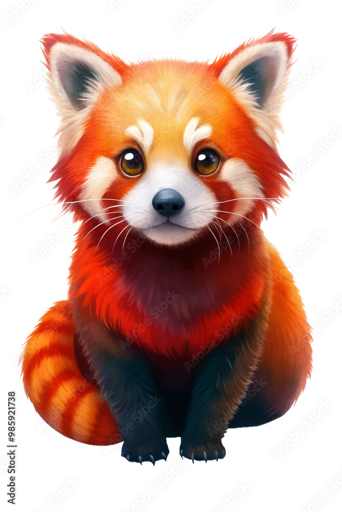 Obraz premium Adorable Red Panda with Big Eyes