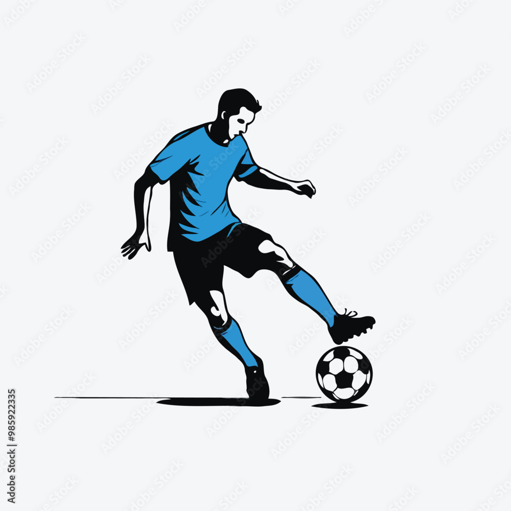 Naklejka premium soccer player with ball