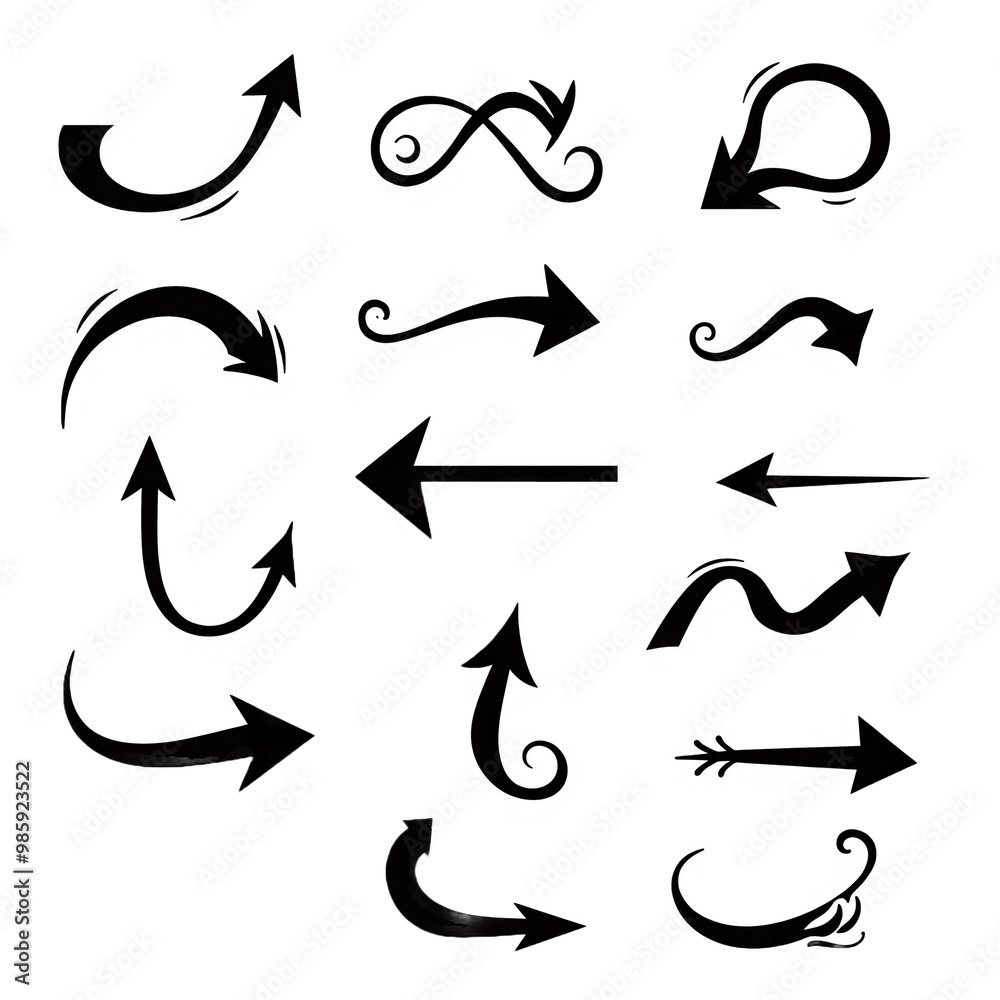 set of vector arrows