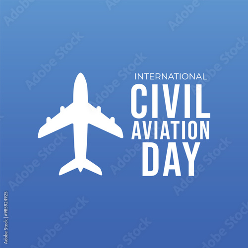 International Civil Aviation Day vector design template good for celebration usage. International Civil Aviation Day design. flat design. eps 10.