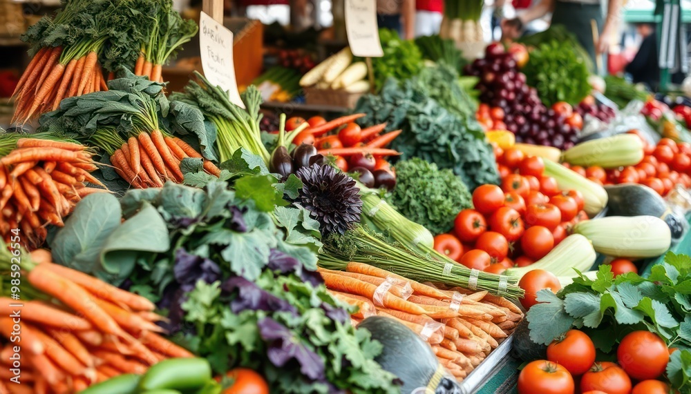 Photo of fruits and vegetables at the market stall. Photo of fruits and vegetables at the market stall.