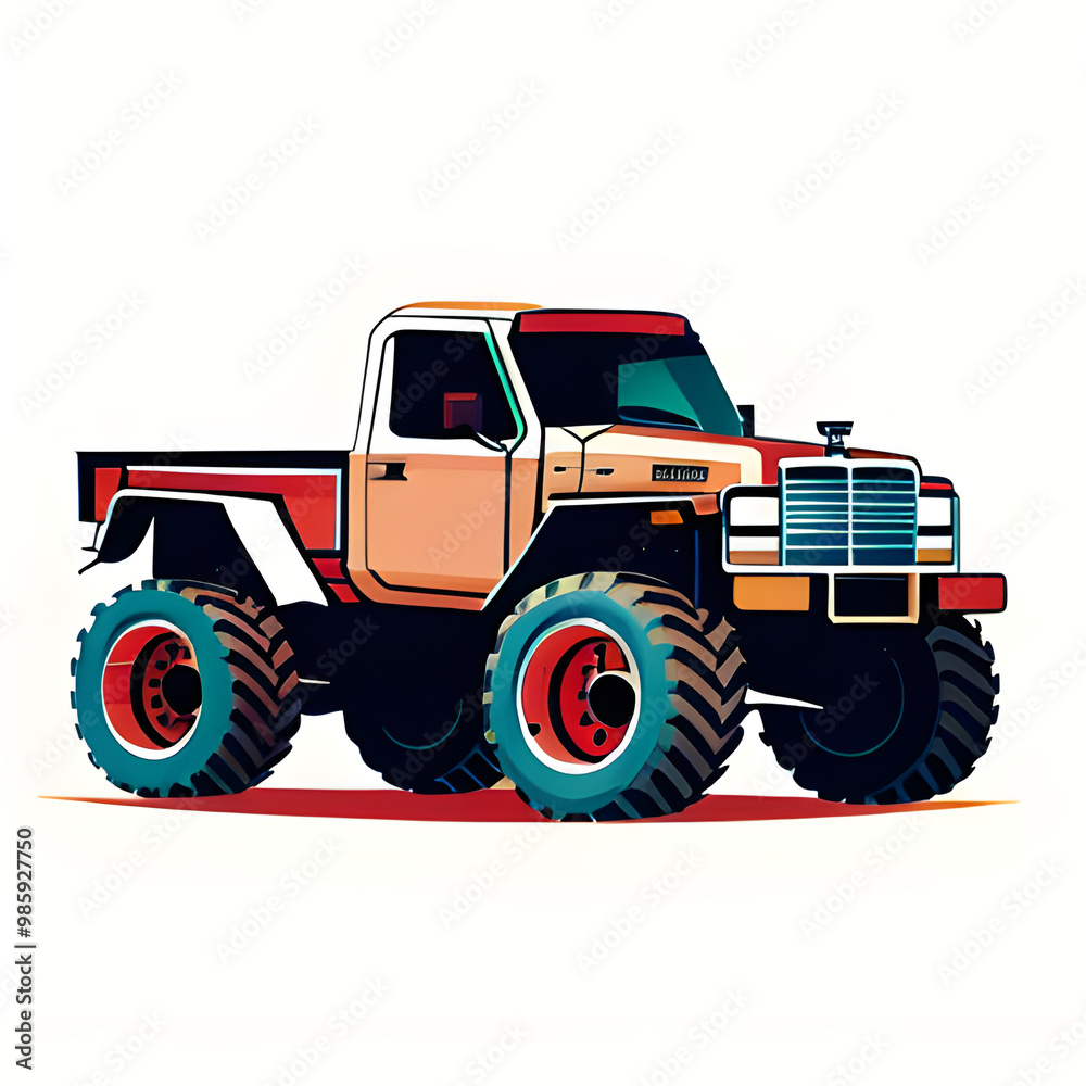 monster truck vehicle vector illustraton isolated monster truck vehicle vector illustraton isolated
