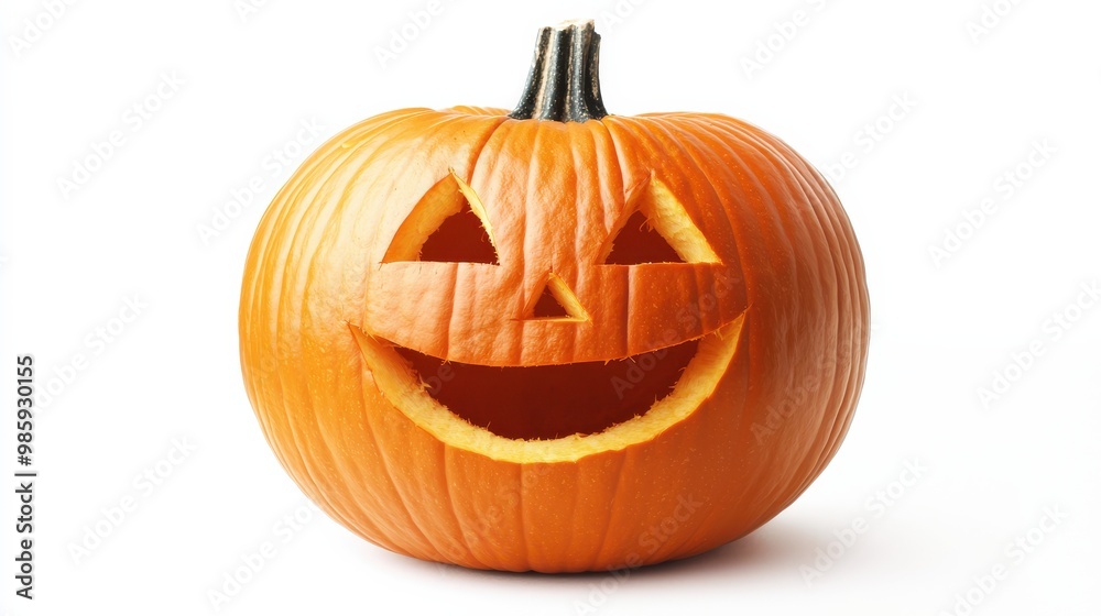 A cheerful carved pumpkin with a smiling expression, typically associated with Halloween celebrations. A cheerful carved pumpkin with a smiling expression, typically associated with Halloween celebrations.
