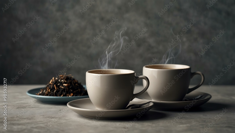 Cozy cup of Earl Grey tea on minimalist background. Cozy cup of Earl Grey tea on minimalist background.