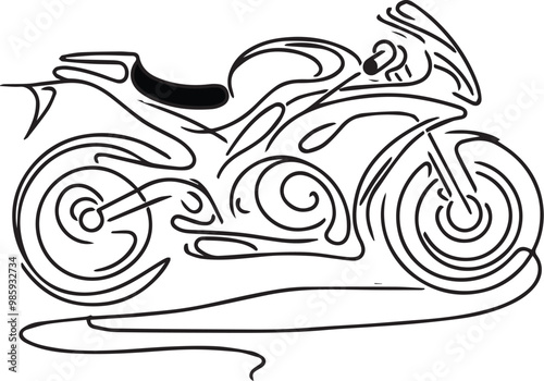 Speed motorcycle sport style striking vector