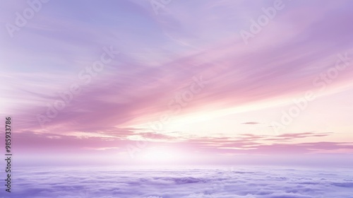 Pink and Purple Sunset Over Clouds