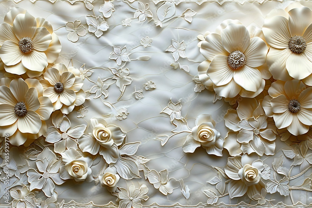Intricate lace texture delicate floral patterns and soft shadows perfect for elegant wedding designs or vintage backgrounds Intricate lace texture delicate floral patterns and soft shadows perfect for elegant wedding designs or vintage backgrounds