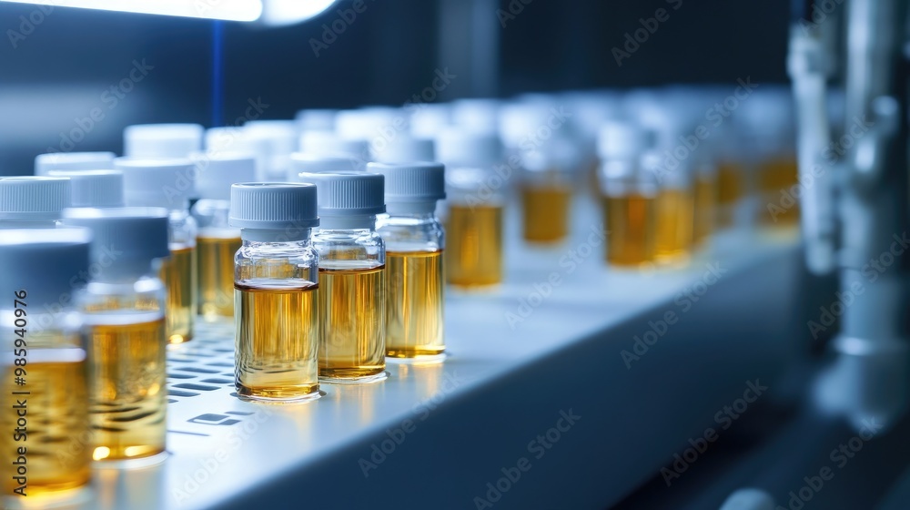 Sensitive substances: Vials kept in a temperature-controlled chamber, protecting valuable and delicate materials. Sensitive substances: Vials kept in a temperature-controlled chamber, protecting valuable and delicate materials.
