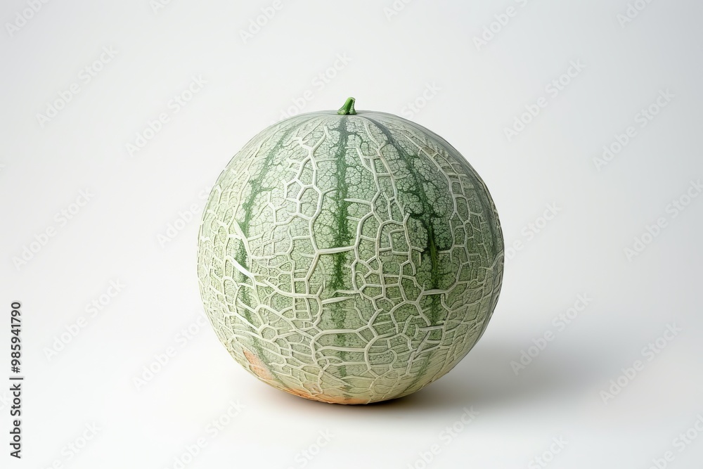 A fresh muskmelon isolated on white A fresh muskmelon isolated on white