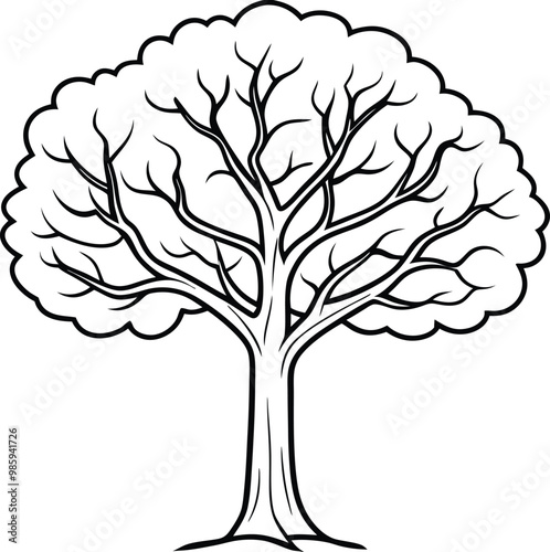 Simple Tree Outline Concept