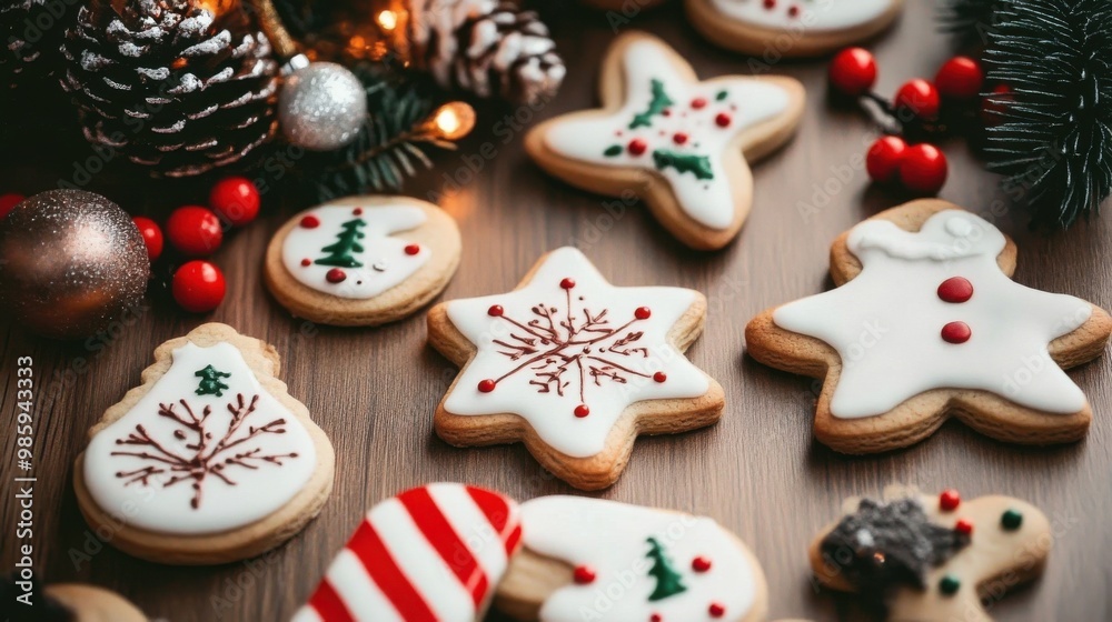 christmas cookies on a table