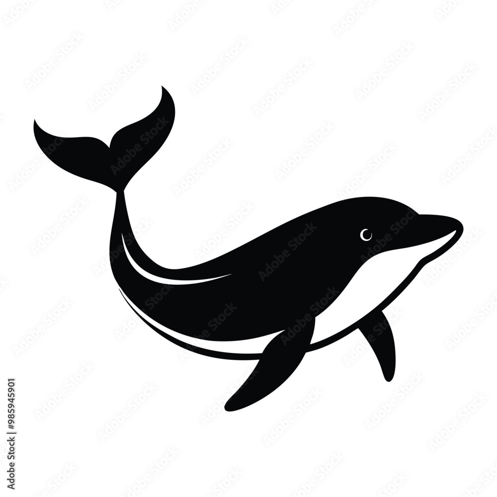 Whale silhouette vector Whale silhouette vector