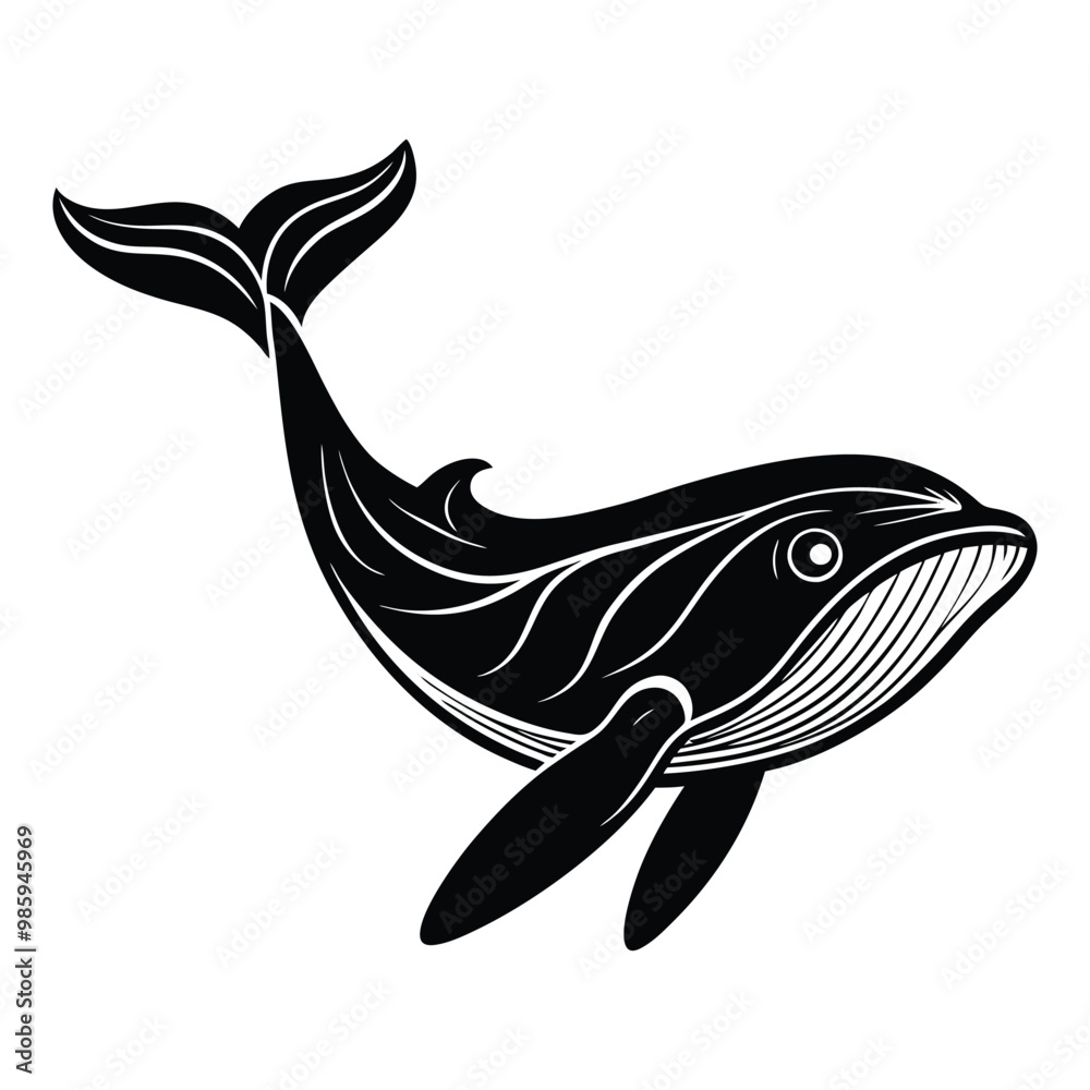 Whale silhouette vector Whale silhouette vector