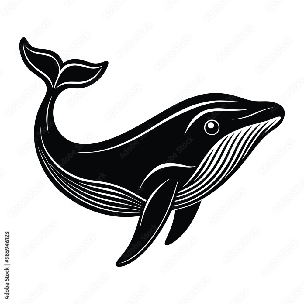 Whale silhouette vector Whale silhouette vector