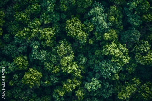 Aerial View of a Lush Forest Canopy