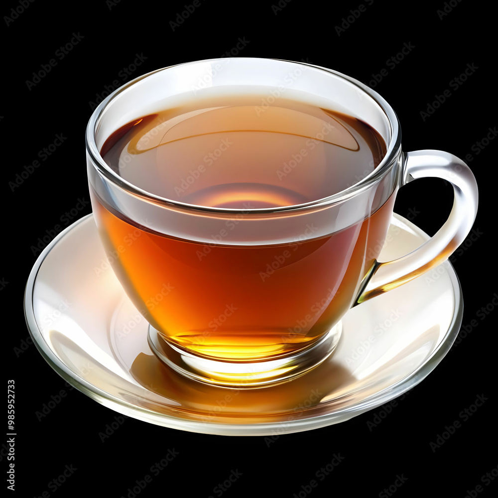 cup of tea in white background