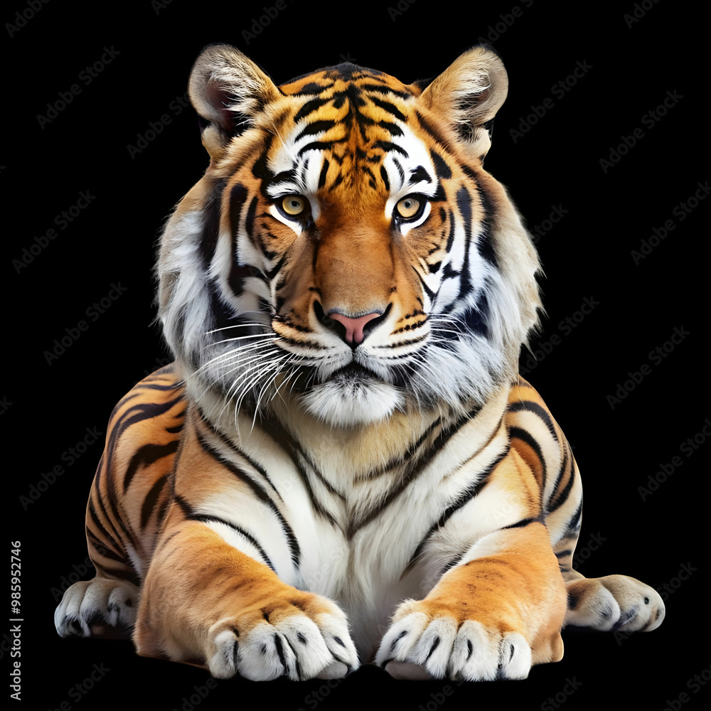 Fototapeta premium big cat in white background