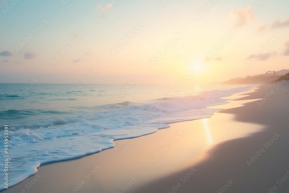 The calming atmosphere of the beach in the afternoon The calming atmosphere of the beach in the afternoon