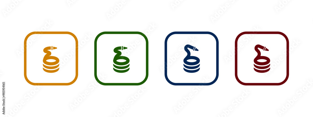 hose icon vector illustration. hose icon in different color design.