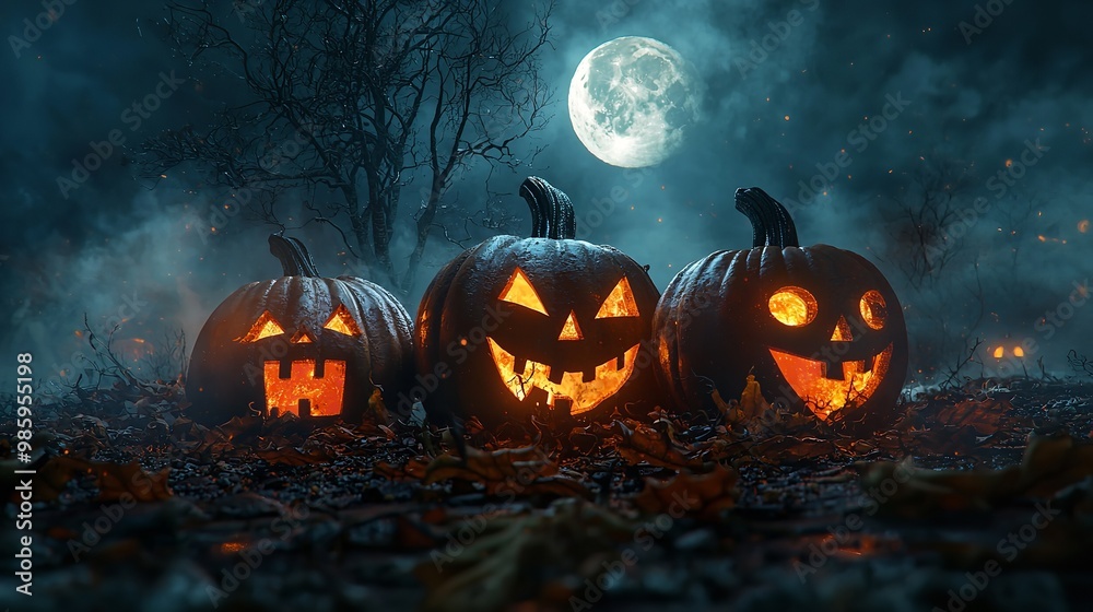 Fototapeta premium Creepy Halloween background