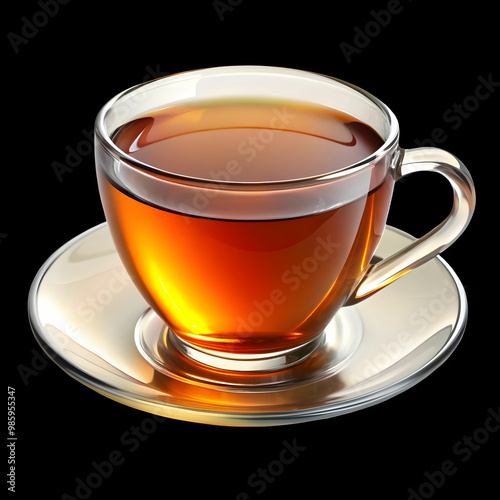 cup of tea in white background