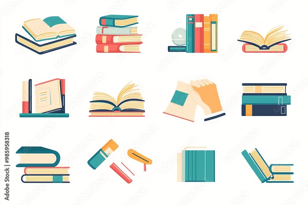 book shelf set, books pile with antique books isolated on white background, closeup book shelf set, books pile with antique books isolated on white background, closeup