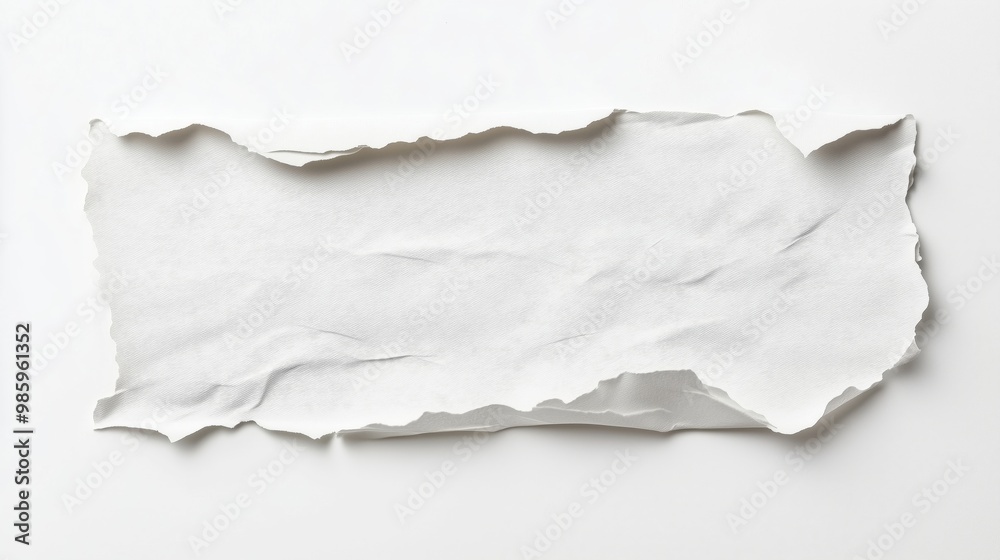 Piece of white paper tear isolated on white background. Piece of white paper tear isolated on white background.