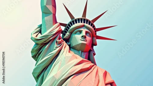 Low Poly Statue of Liberty in New York