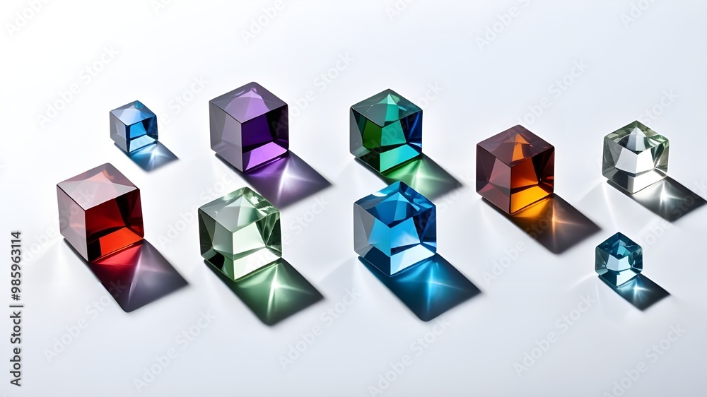 Obraz premium square gem set