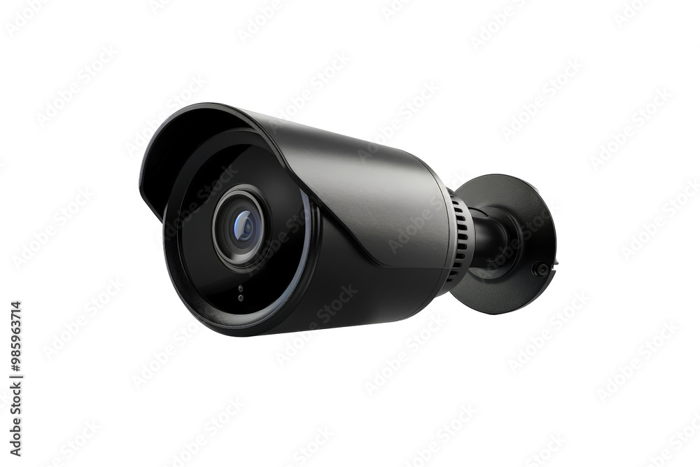 A security camera installed outside a home captures activity in a residential neighborhood, helping ensure safety during the day. A security camera installed outside a home captures activity in a residential neighborhood, helping ensure safety during the day.