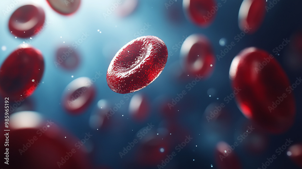 Fototapeta premium red blood cells flowing