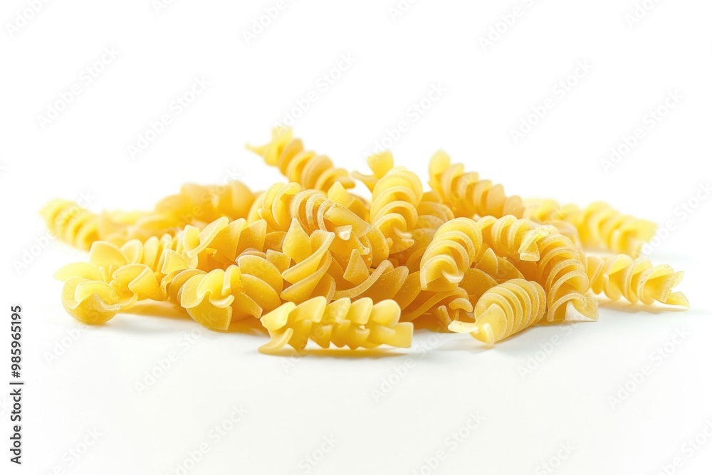 Fresh pasta served on a clean white surface Fresh pasta served on a clean white surface