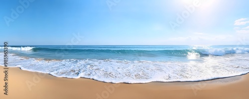 Early Morning Surf Fishing Adventure - Casting a Line into the Ocean with Waves Crashing on a Sandy Beach Embracing the Saltwater Breeze