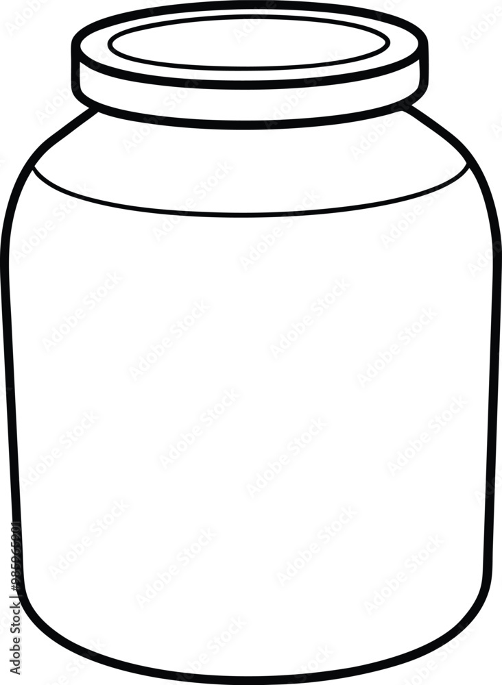 Isolated Glass Jar Outline Vector Design for DIY and Art Lovers
Isolated Glass Jar Outline Vector Design for DIY and Art Lovers