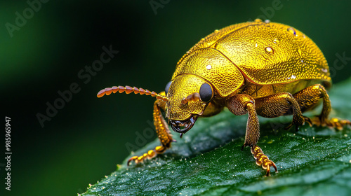 Golden Beetle Macro Photography