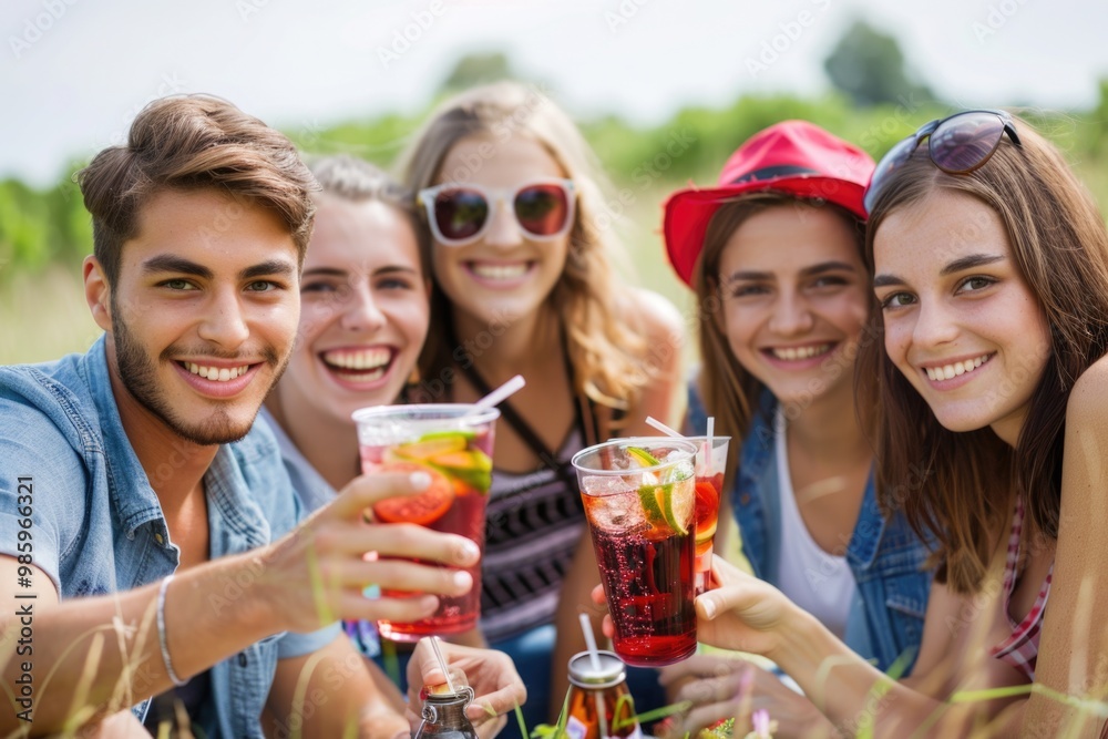 A group of friends laughing and having fun while drinking together, perfect for social media, party or friend gathering A group of friends laughing and having fun while drinking together, perfect for social media, party or friend gathering