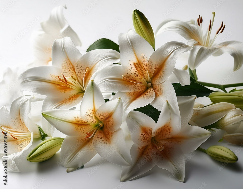 Naklejka premium 백합. 생성형AI
