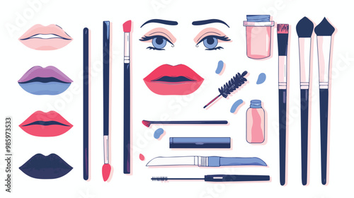 Women Makeup Fashion Beauty Self Care Elements