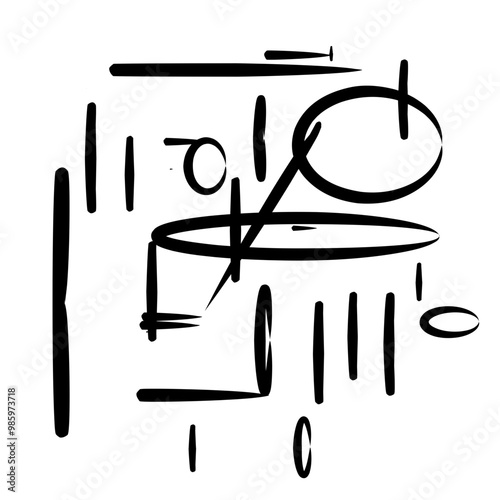 Line diagram free hand made vector one line