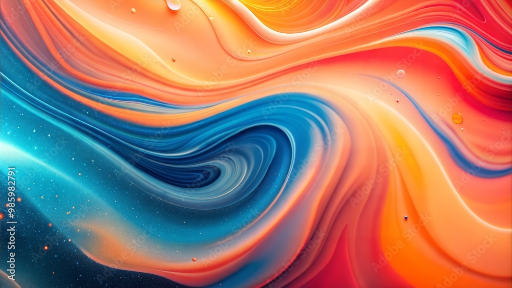 Abstract Vibrant Liquid Color Flow Background Abstract Vibrant Liquid Color Flow Background
