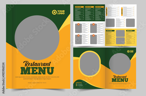 Restaurant Food Menu Template, Restaurant café menu, template design