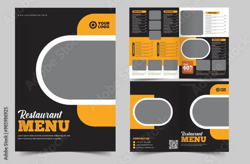 Restaurant Food Menu Template, Restaurant café menu, template design