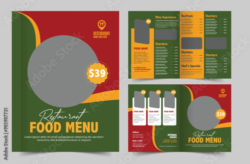 Restaurant Food Menu Template, Restaurant café menu, template design