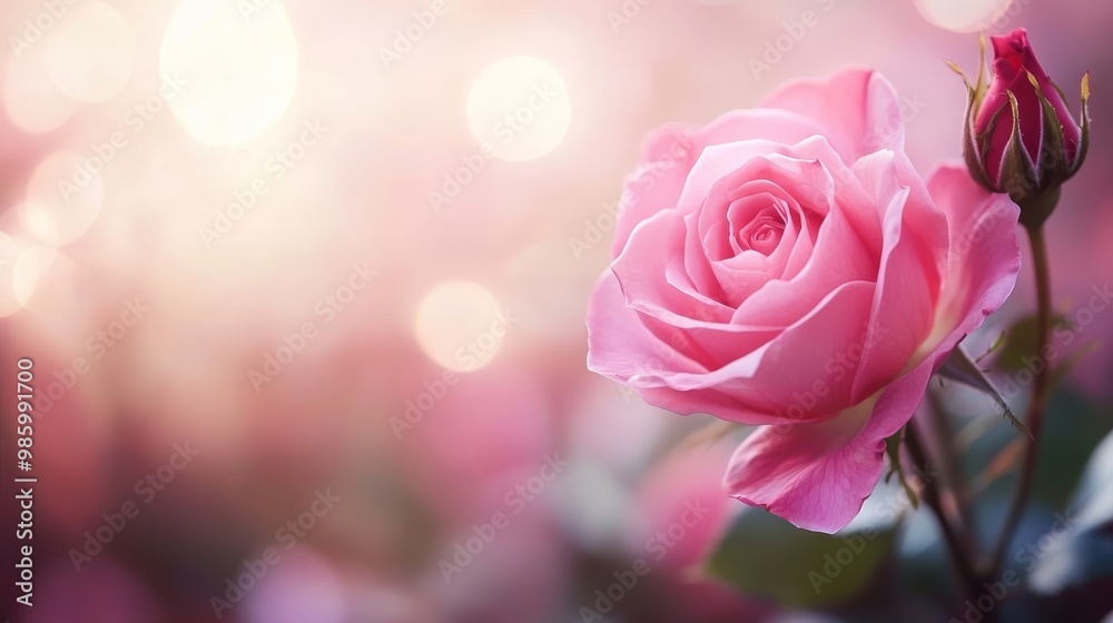 Blurred Pink Rose flower. Blurred Pink Rose flower.